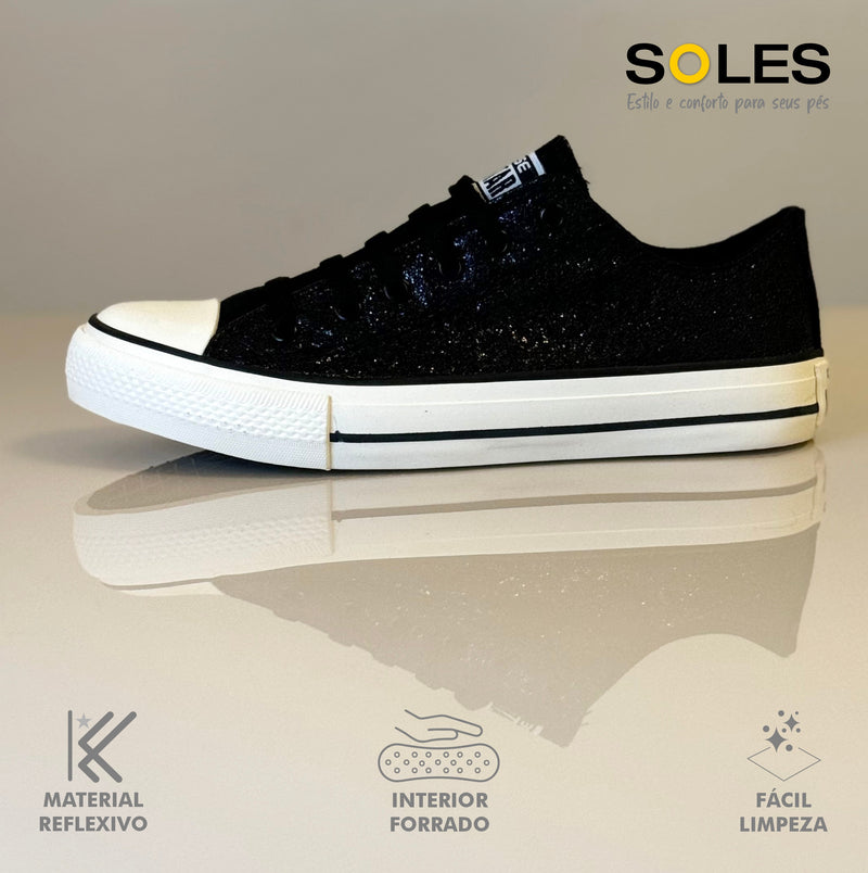 Cor preto glitter